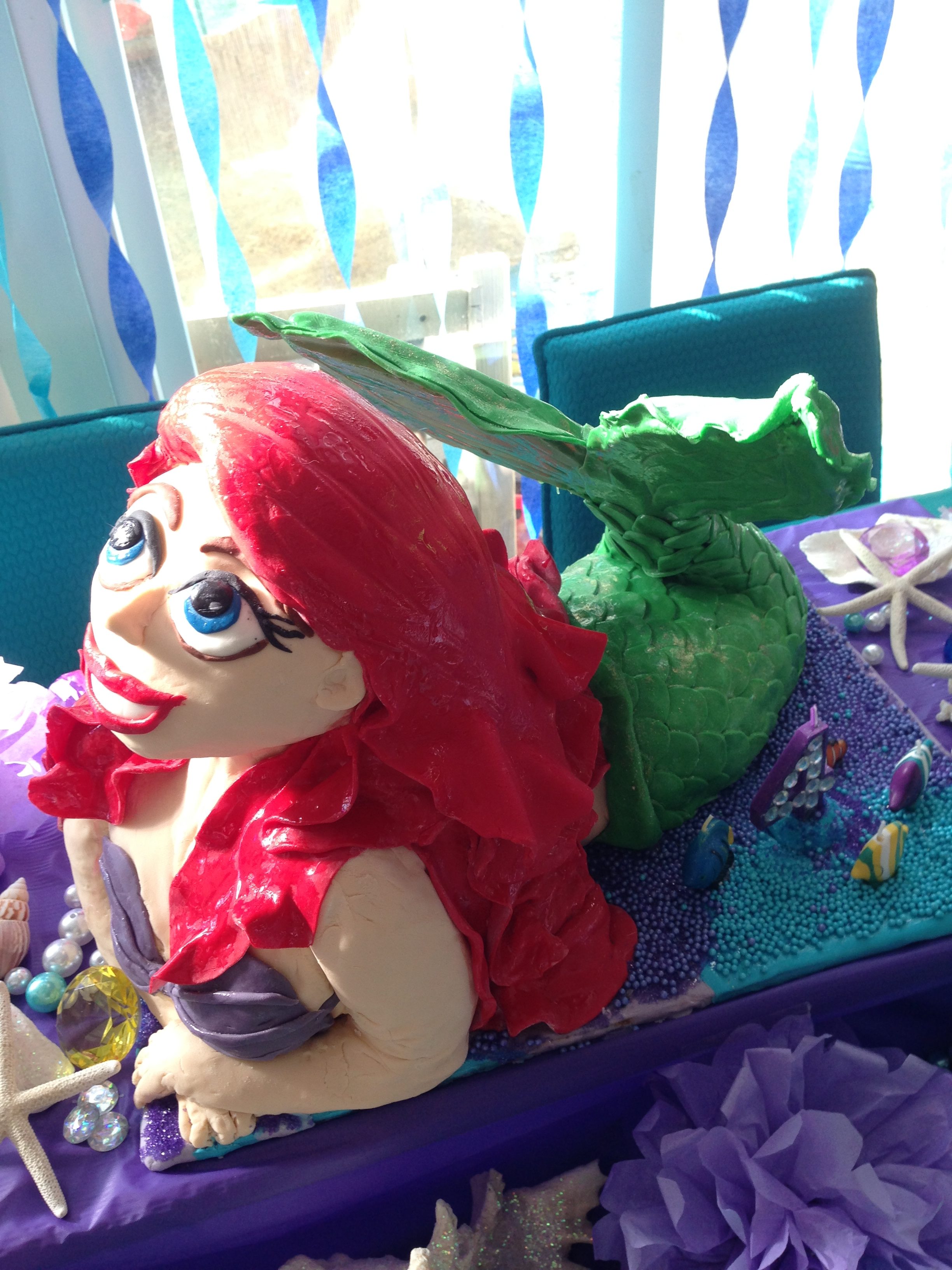 Ariel Mermaid Cake - Flair Cake Boutique